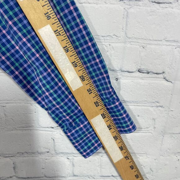 Vineyard Vines Performance Golf Shirt Mens XL Long Sleeve Wicking Plaid Gingham - Picture 7 of 8